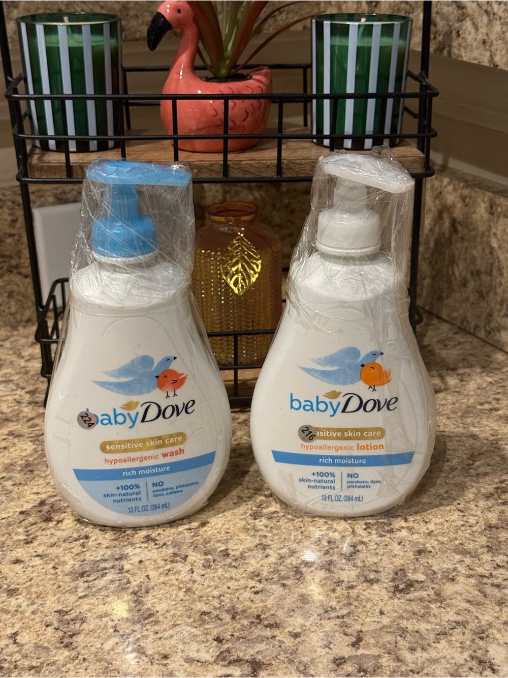 Baby Dove Wash and Lotion Sensitive Skin Hypoallergenic Rich Moisture